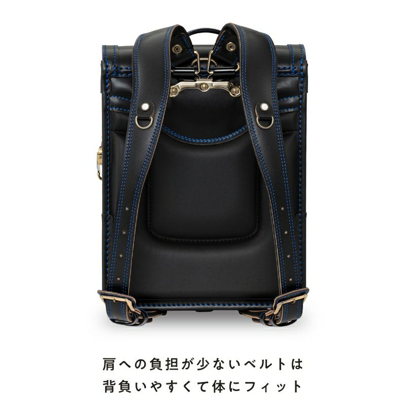 2025年ご入学向け】レイブラック（牛革）黒×グリーン | 鞄工房山本の 