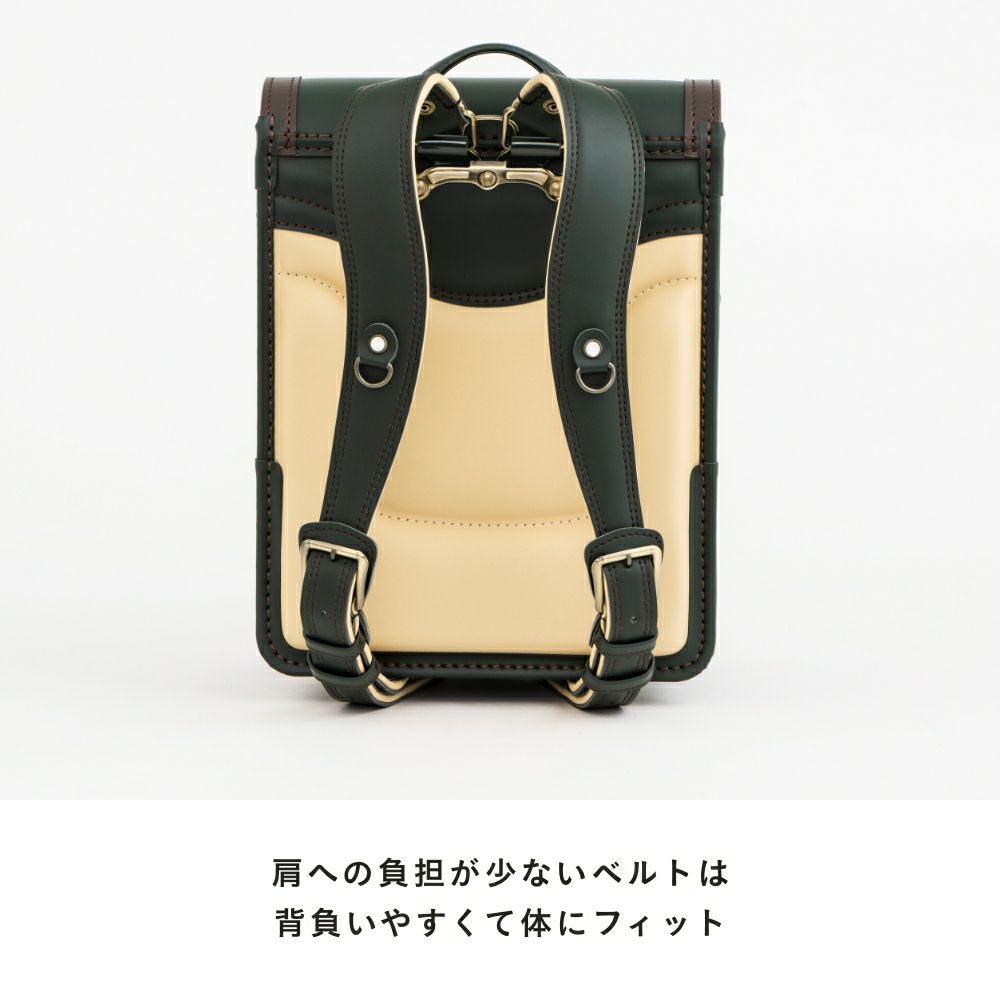 【2026年ご入学向け】ブラウニー・ノイ（人工皮革）黒 肩への負担が少ないベルトは背負いやすくて体にフィット