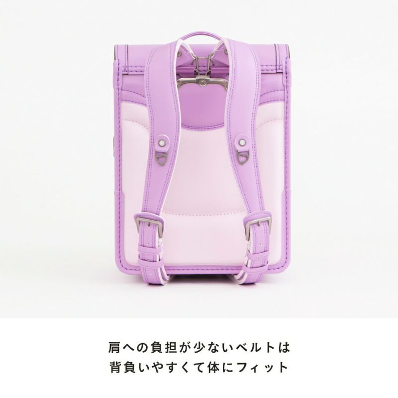 【2026年ご入学向け】ドゥ・アンジェール（人工皮革）キャンディブルー 肩への負担が少ないベルトは背負いやすくて体にフィット