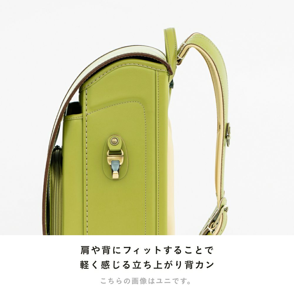 【2026年ご入学向け】ニュー・アンティーク（牛革）紺 肩や背にフィットすることで軽く感じる立ち上がり背カン