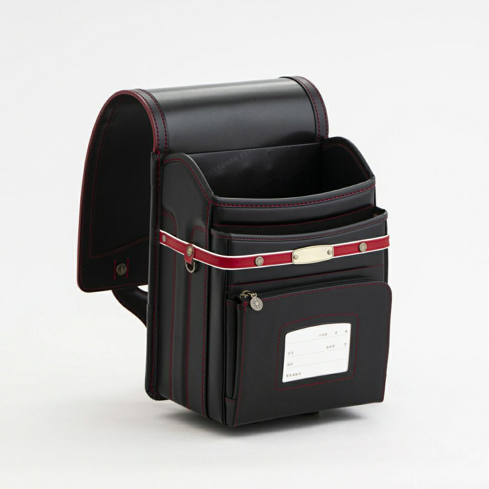 【2026年ご入学向け】レイブラック（牛革）黒×レッド