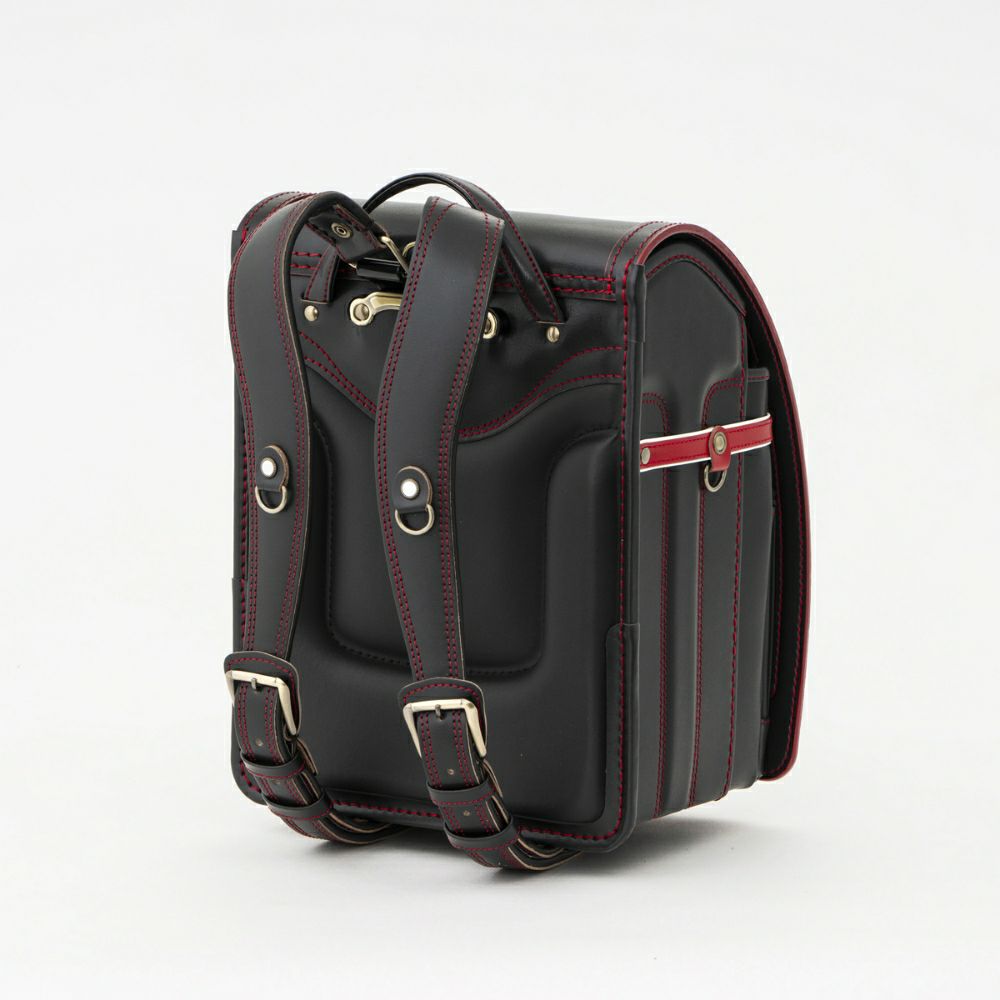 【2026年ご入学向け】レイブラック（牛革）黒×レッド