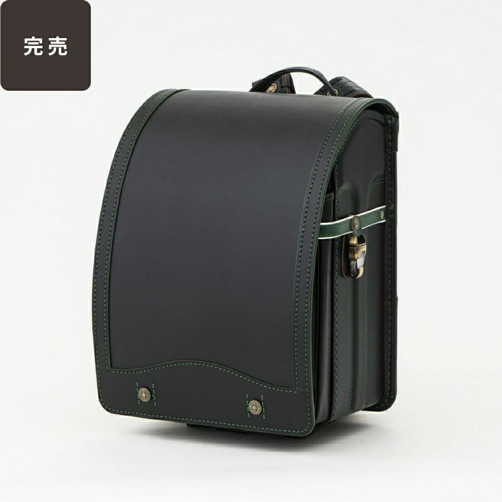 【2026年ご入学向け】レイブラック（牛革）黒×グリーン