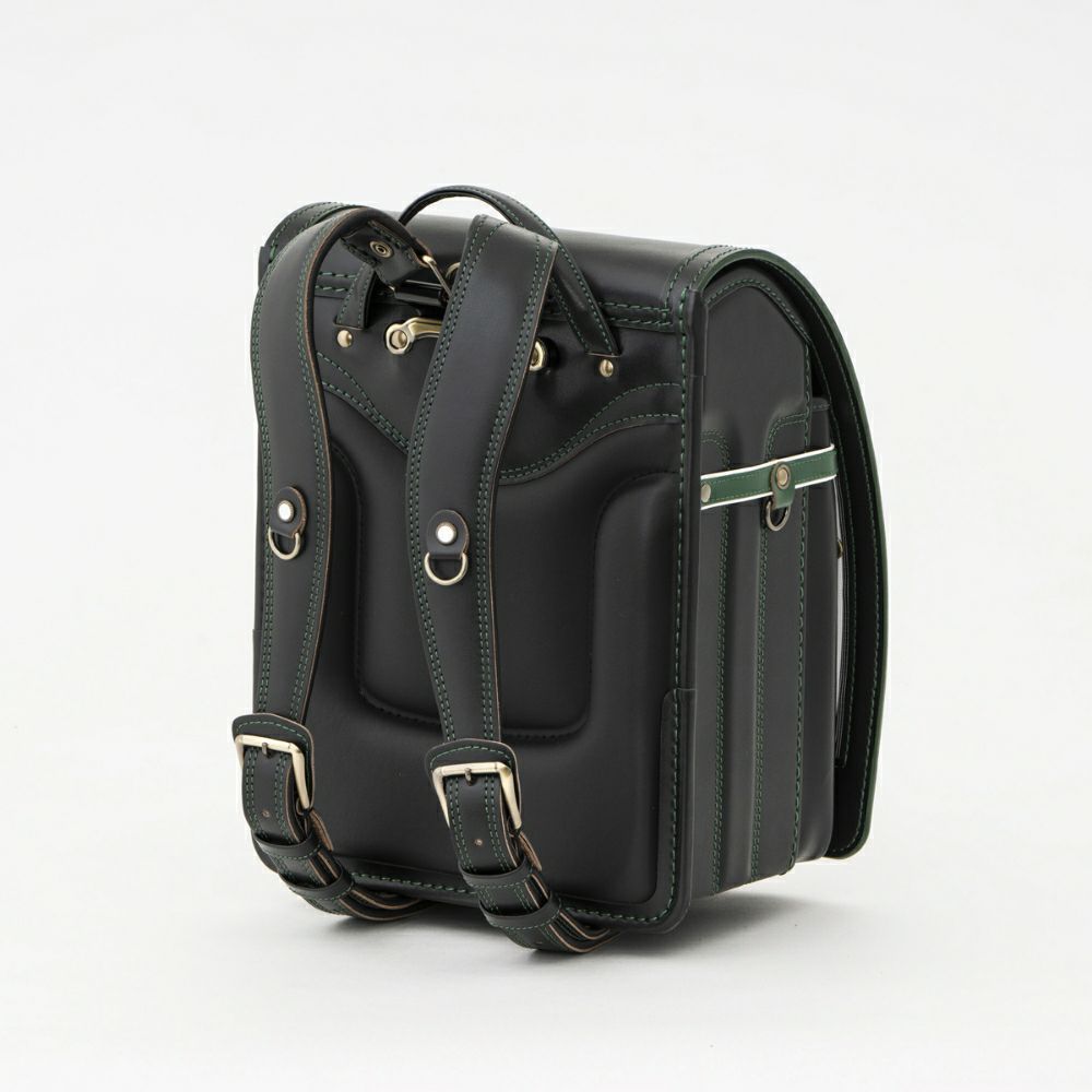 【2026年ご入学向け】レイブラック（牛革）黒×グリーン