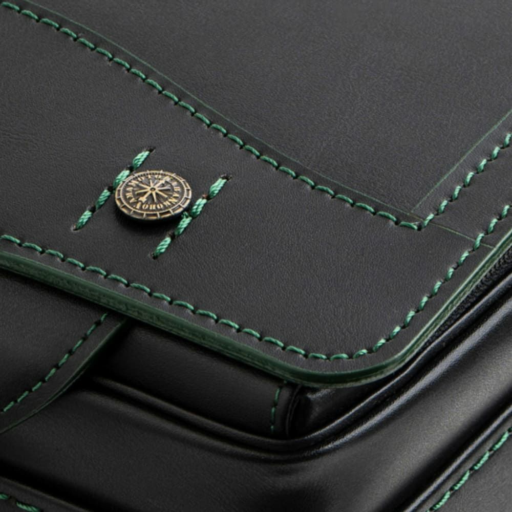 【2026年ご入学向け】レイブラック（牛革）黒×グリーン