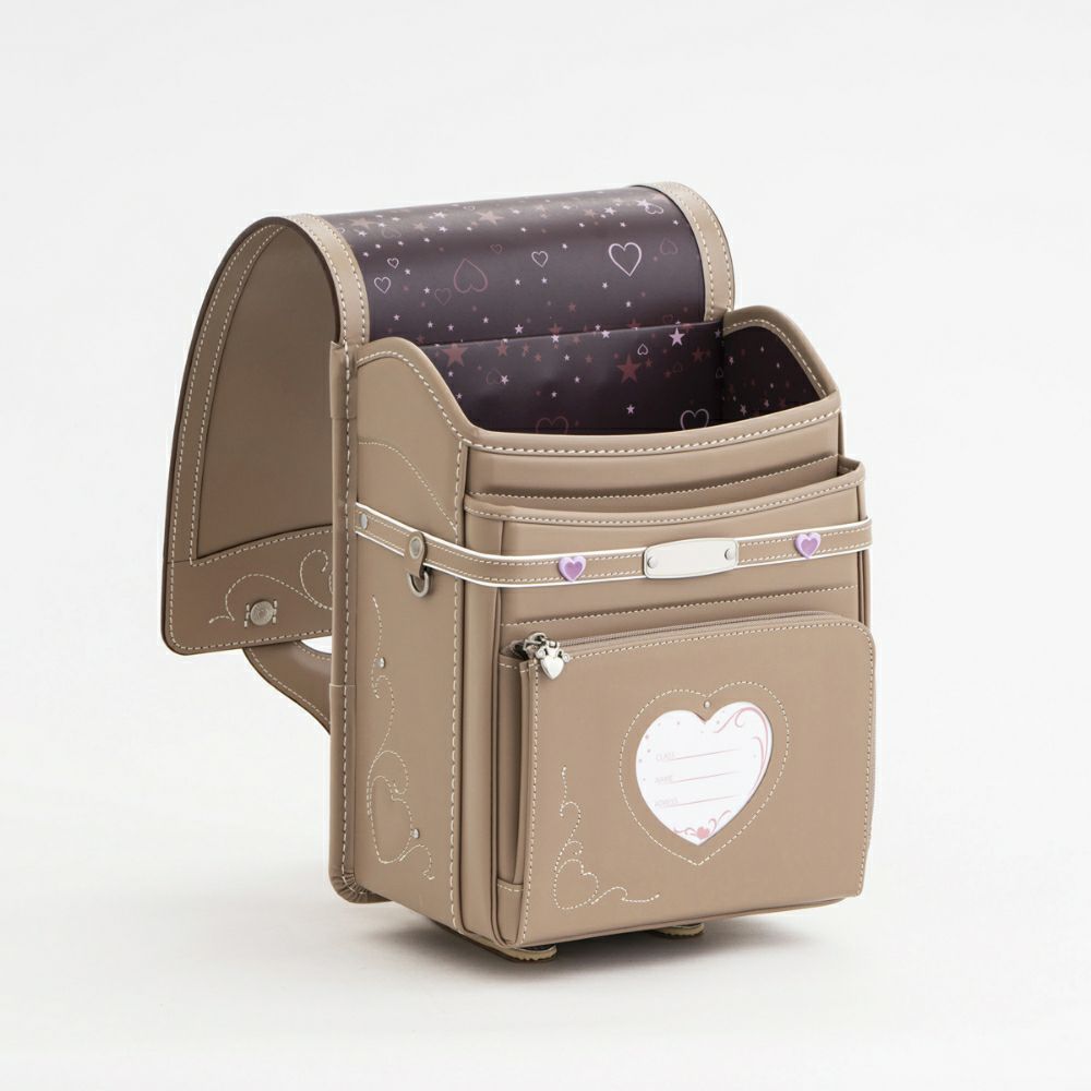 【2026年ご入学向け】トゥインクル・ハート（牛革）ミルクティー