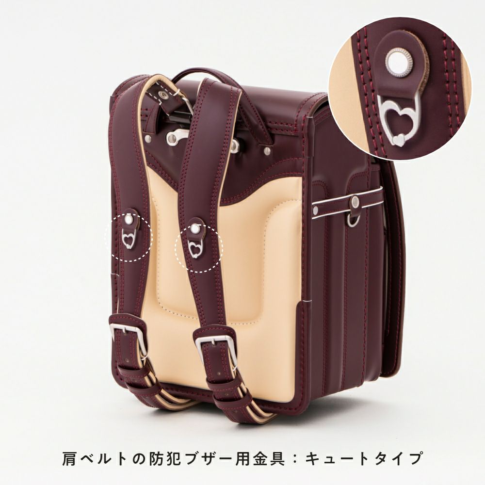 【2026年ご入学向け】コードバン・アンティーク（かぶせコードバン）ワイン (金具：キュート)