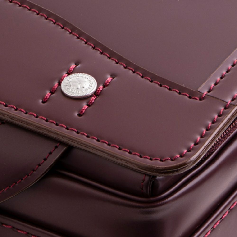 【2026年ご入学向け】コードバン・アンティーク（かぶせコードバン）ワイン (金具：キュート)