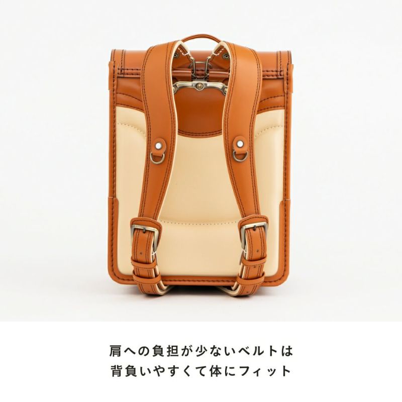 【2026年ご入学向け】コードバン・アンティーク（かぶせコードバン）ローズピンク (金具：キュート) 肩への負担が少ないベルトは背負いやすくて体にフィット