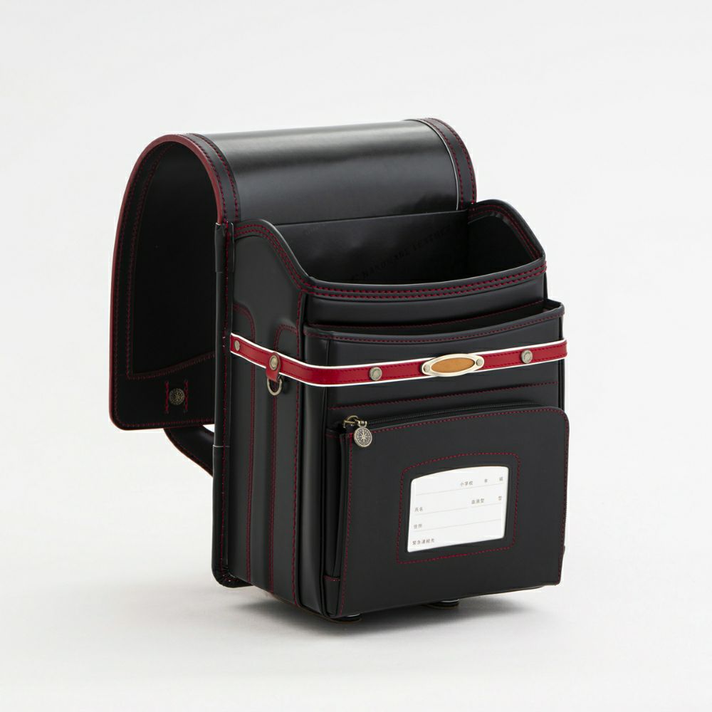 【2026年ご入学向け】コードバン・レイブラック（かぶせコードバン）黒×レッド