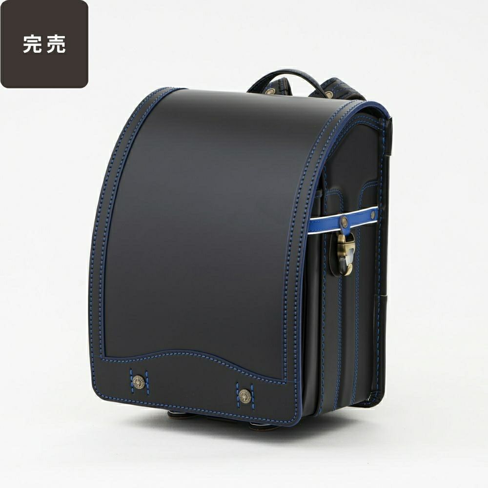 【2026年ご入学向け】コードバン・レイブラック（かぶせコードバン）黒×ブルー