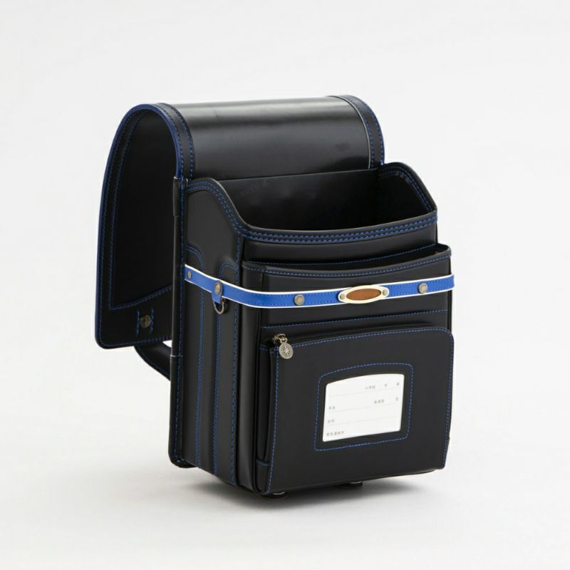 【2026年ご入学向け】コードバン・レイブラック（かぶせコードバン）黒×ブルー