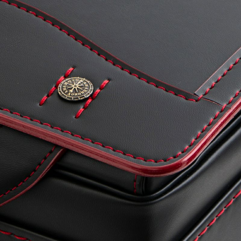 【2027年ご入学向け】レイブラック・ノイ（人工皮革）黒×レッド