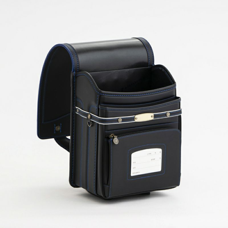 【2027年ご入学向け】レイブラック・ノイ（人工皮革）黒×ブルー 