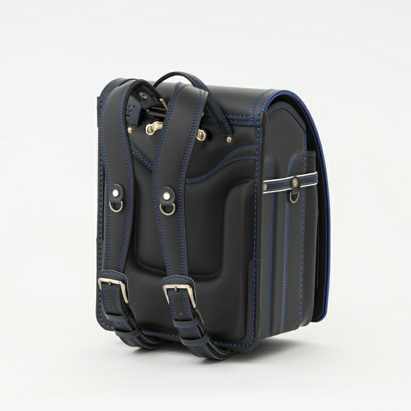 【2027年ご入学向け】レイブラック・ノイ（人工皮革）黒×ブルー 