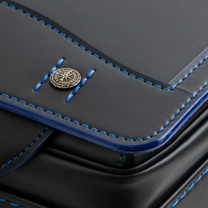 【2027年ご入学向け】レイブラック・ノイ（人工皮革）黒×ブルー 