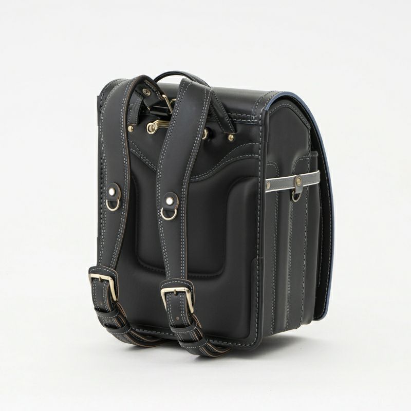 【2027年ご入学向け】レイブラック（牛革）黒×グレー