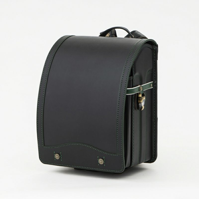 【2027年ご入学向け】レイブラック（牛革）黒×グリーン