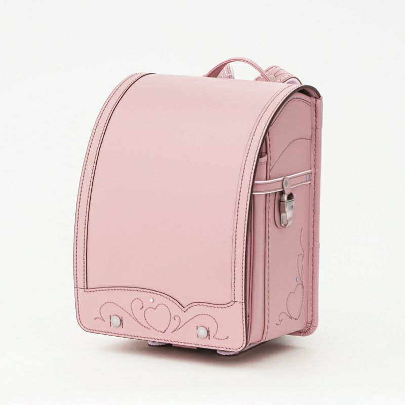 【2027年ご入学向け】トゥインクル・ハート（牛革）アッシュピンク