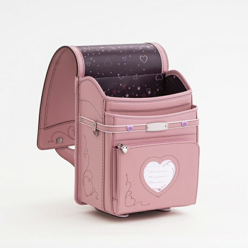 【2027年ご入学向け】トゥインクル・ハート（牛革）アッシュピンク