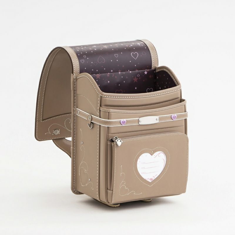 【2027年ご入学向け】トゥインクル・ハート（牛革）ミルクティー