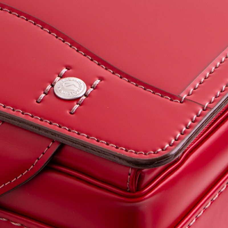 【2027年ご入学向け】コードバン・アンティーク（かぶせコードバン）赤