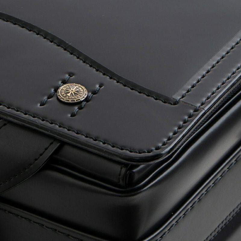 【2027年ご入学向け】コードバン・レイブラック（かぶせコードバン）黒×ブラック