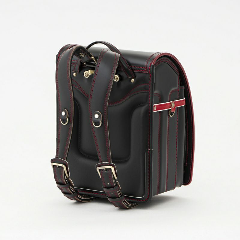 【2027年ご入学向け】コードバン・レイブラック（かぶせコードバン）黒×レッド