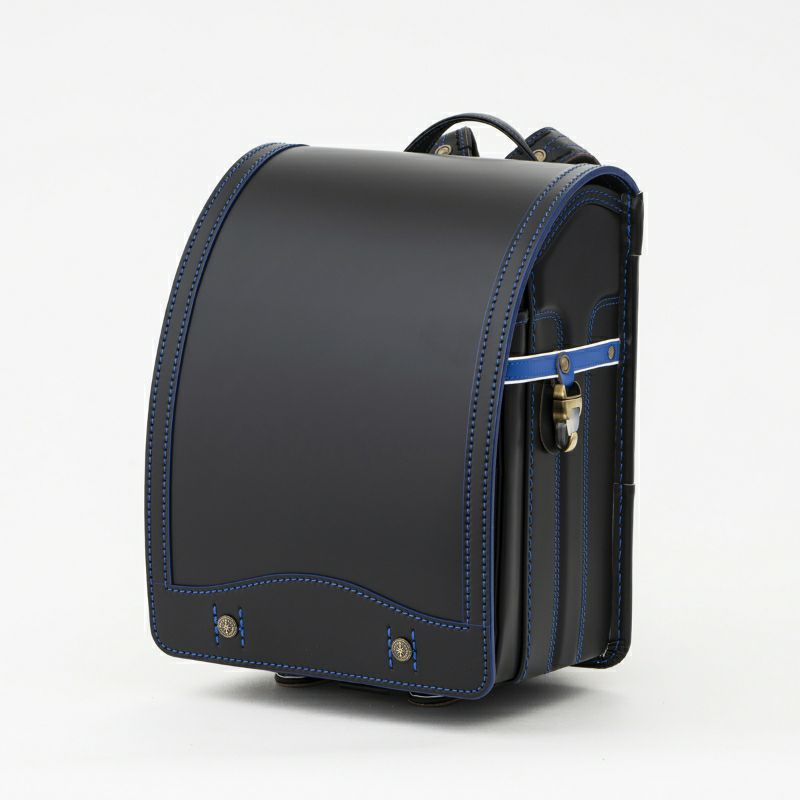 【2027年ご入学向け】コードバン・レイブラック（かぶせコードバン）黒×ブルー