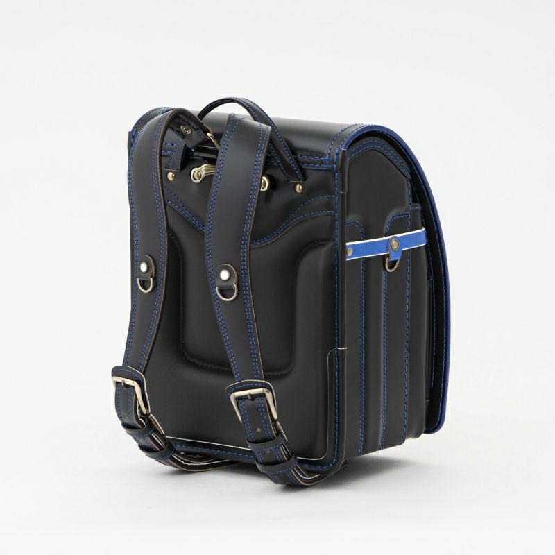 【2027年ご入学向け】コードバン・レイブラック（かぶせコードバン）黒×ブルー