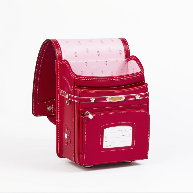 【2027年ご入学向け】コードバン・アンティーク（かぶせコードバン）赤（ラフィーネオプション）