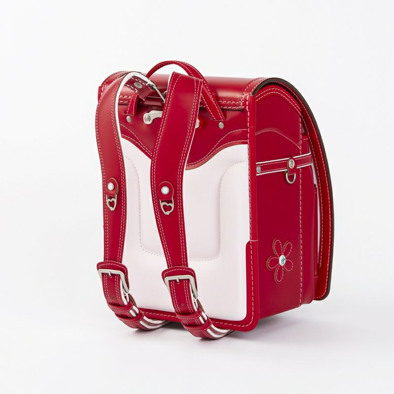 【2027年ご入学向け】コードバン・アンティーク（かぶせコードバン）赤（ラフィーネオプション）