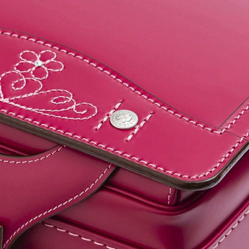 【2027年ご入学向け】コードバン・アンティーク（かぶせコードバン）ローズピンク（ラフィーネオプション）