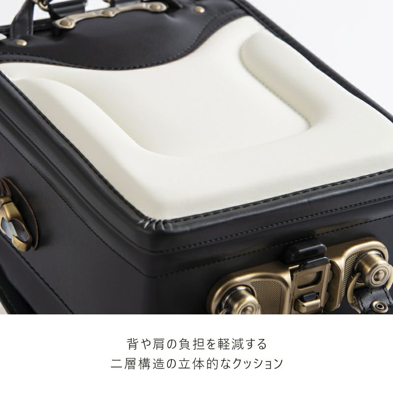 【2027年ご入学向け】アニエスベーランドセル with 鞄工房山本（牛革）マリンブルー　背や肩の負担を軽減する2層構造の立体的なクッション
