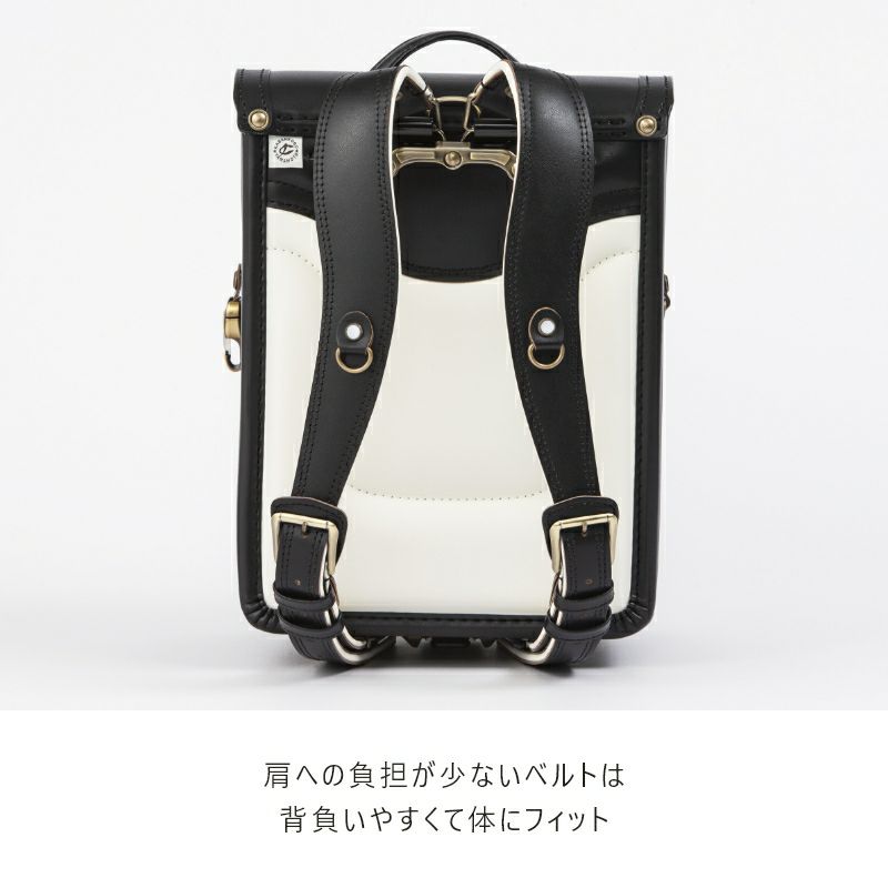 【2027年ご入学向け】アニエスベーランドセル with 鞄工房山本（牛革）スモーキーラベンダー　肩への負担が少ないベルトは背負いやすくて体にフィット